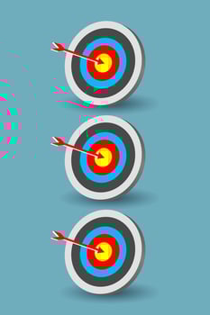 SET of 3ds colorful target, goal, aim object in vector, illustrations. use for the target 3d for archery sports or business marketing goal concepts design vector