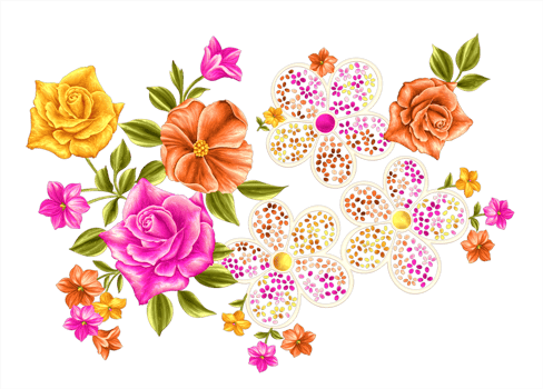 Abstract metallic flower design background,Digital flower painting,Floral textile design material,Flower Illustration,Embossed flower pattern,PNG flower images,Transparent decorative floral design png