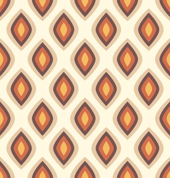 Retro wallpaper pattern mid century background design vector