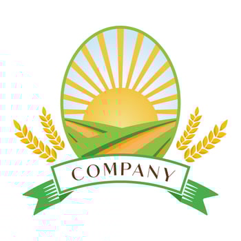Agriculture and organic farm vector logo