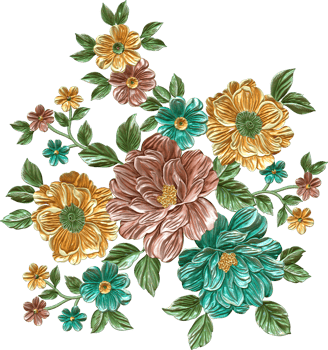 Abstract metallic flower design background,Digital flower painting,Floral textile design material,Flower Illustration,Wedding flower pattern,PNG flower images,Transparent decorative floral design png