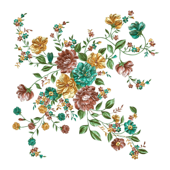 Abstract metallic flower design background,Digital flower painting,Floral textile design material,Flower Illustration,Wedding flower pattern,PNG flower images,Transparent decorative floral design png