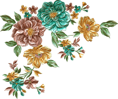 Abstract metallic flower design background,Digital flower painting,Floral textile design material,Flower Illustration,Wedding flower pattern,PNG flower images,Transparent decorative floral design png