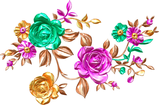 Abstract metallic flower design background,Digital flower painting,Floral textile design material,Flower Illustration,Wedding flower pattern,PNG flower images,Transparent decorative floral design png