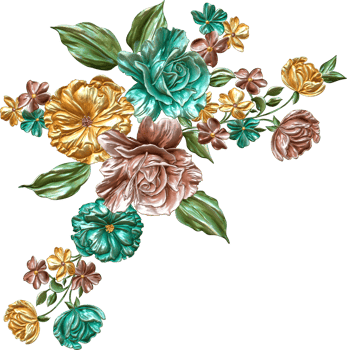 Abstract metallic flower design background,Digital flower painting,Floral textile design material,Flower Illustration,Wedding flower pattern,PNG flower images,Transparent decorative floral design png