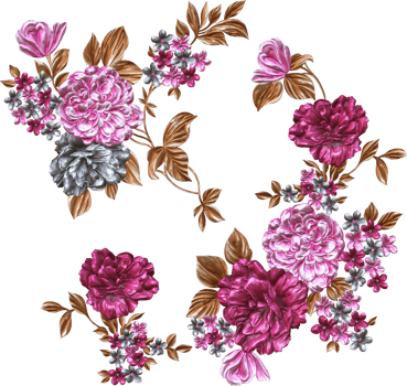 Abstract metallic flower design background,Digital flower painting,Floral textile design material,Flower Illustration,Wedding flower pattern,PNG flower images,Transparent decorative floral design png