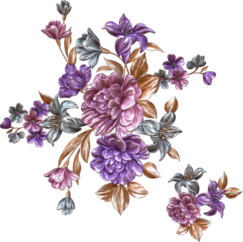 Abstract metallic flower design background,Digital flower painting,Floral textile design material,Flower Illustration,Wedding flower pattern,PNG flower images,Transparent decorative floral design png