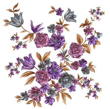 Abstract metallic flower design background,Digital flower painting,Floral textile design material,Flower Illustration,Wedding flower pattern,PNG flower images,Transparent decorative floral design png