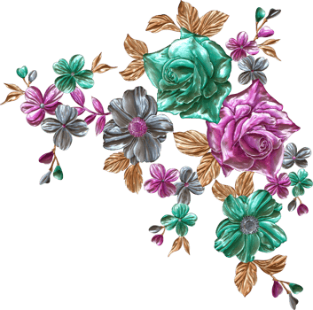 Abstract metallic flower design background,Digital flower painting,Floral textile design material,Flower Illustration,Wedding flower pattern,PNG flower images,Transparent decorative floral design png