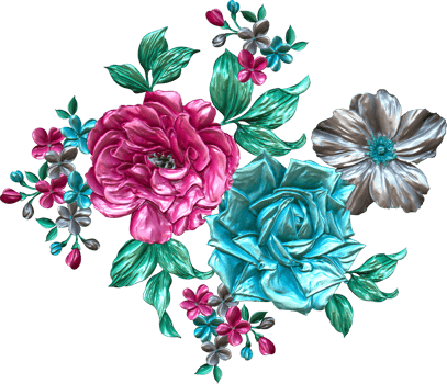 Abstract metallic flower design background,Digital flower painting,Floral textile design material,Flower Illustration,Wedding flower pattern,PNG flower images,Transparent decorative floral design png