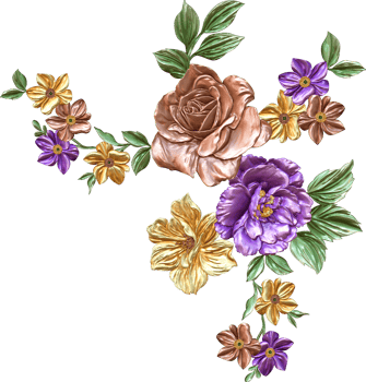 Abstract metallic flower design background,Digital flower painting,Floral textile design material,Flower Illustration,Wedding flower pattern,PNG flower images,Transparent decorative floral design png