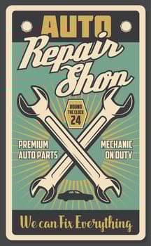 Car repair shop and auto spare rarts vector