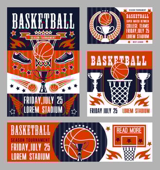 Basketball sport college league championship vector