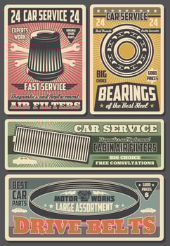 Car repair service and spare parts vector