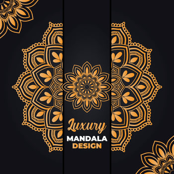 Luxury ornamental and wedding mandala design and islamic background in golden color vector