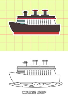 colouring page of all kind transportation vector