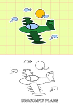 colouring page of all kind transportation vector
