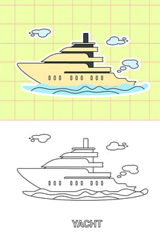 colouring page of all kind transportation vector