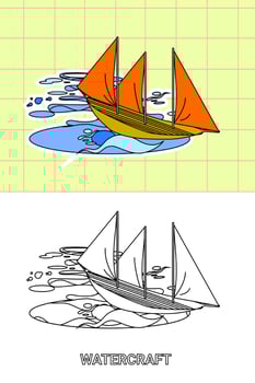 colouring page of all kind transportation vector