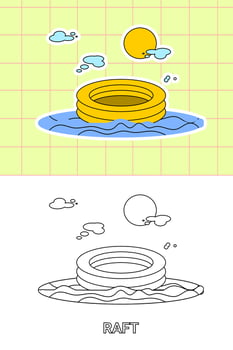 colouring page of all kind transportation vector