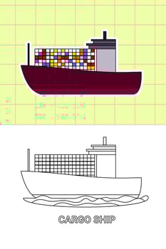 colouring page of all kind transportation vector
