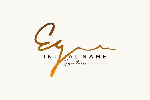 Initial EG signature logo template vector. Hand drawn Calligraphy lettering Vector illustration.