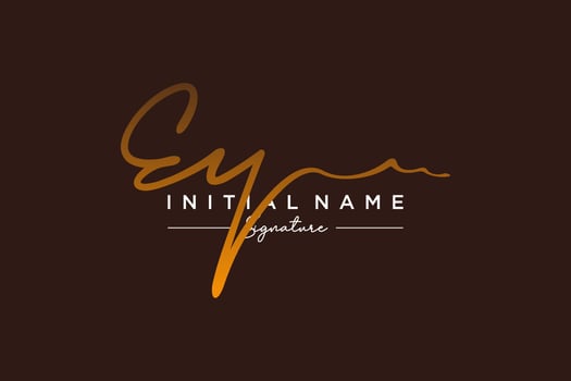 Initial EY signature logo template vector. Hand drawn Calligraphy lettering Vector illustration.