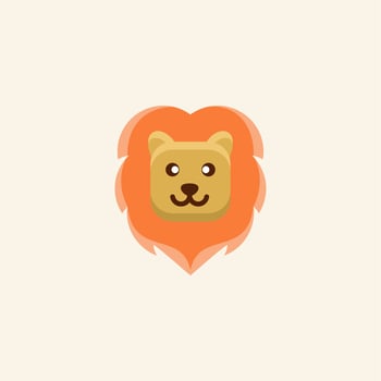 Cute Lion Carton Design vector
