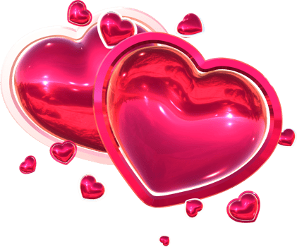3D heart love Illustration. Valentine's Day. png