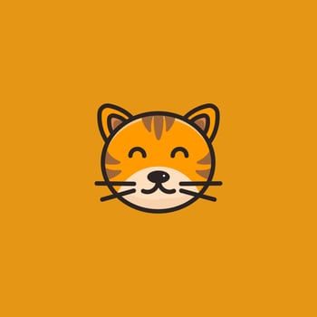Cute Tiger Cartoon Design vector