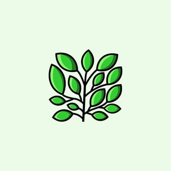 LEAF ORNAMENT FRAME DESIGN LOGO vector