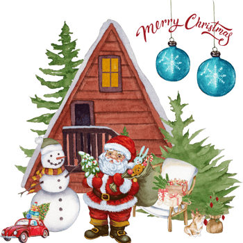 Merry Christmas House Decoration png