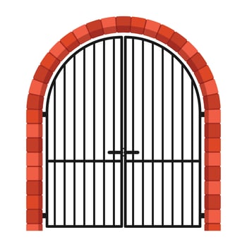 Arch way vector. arch brick door. wallpaper. free space for text. vector