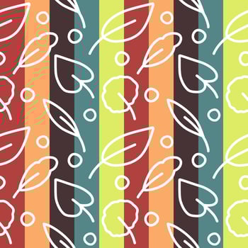 Seamless of Floral Pattern with Colorful Background vector