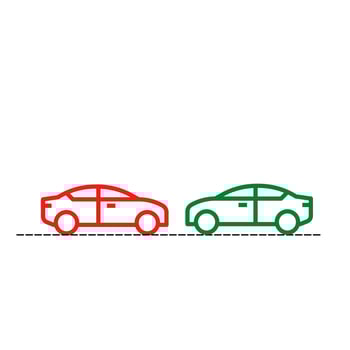 Car accident on the road vector