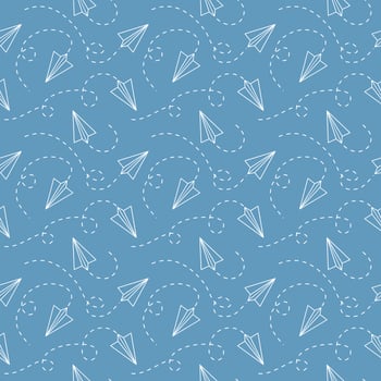 paper plane seamless pattern vector
