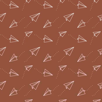 paper plane seamless pattern vector