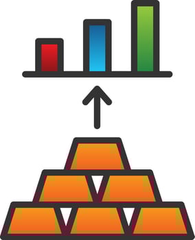 Gold Investing Vector Icon Design