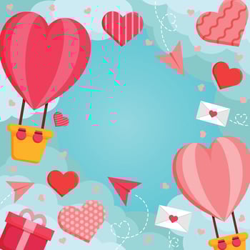 Background Depicting Love So High On Valentine's Day vector