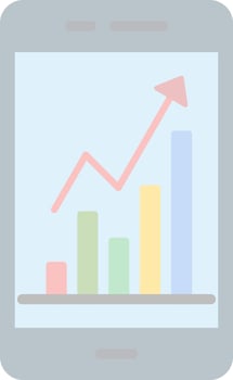 Mobile Trading Vector Icon Design