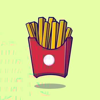 French fries illustration cartoon vector