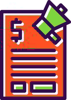 Marketing Budget Vector Icon Design