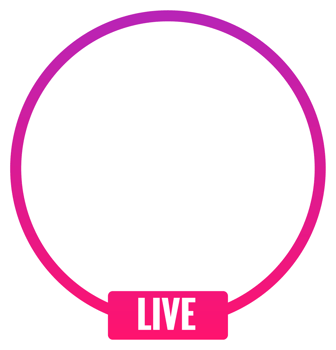 Round profile frame for live streaming on social media. Gradient livestream frame. png