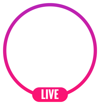 Round profile frame for live streaming on social media. Gradient livestream frame. png