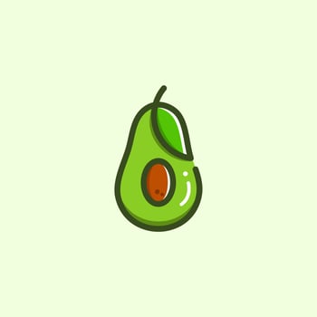 fruit avocado fresh vector