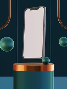 Smartphone mockup scene app presentation luxury vector