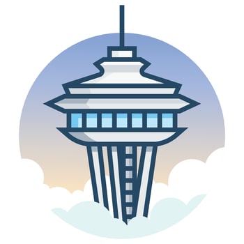 World famous building - Seattle vector