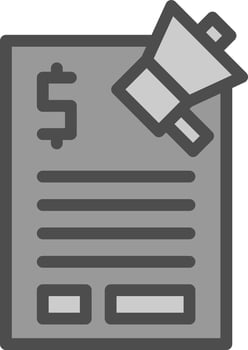 Marketing Budget Vector Icon Design