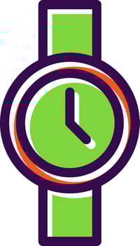 Wristwatch Vector Icon Design