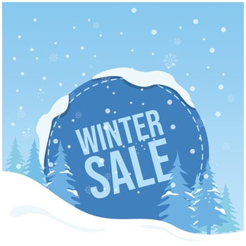 Winter sale poster design vector